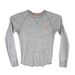 Mens American Eagle Outfitters Heritage Thermal Gray Long Sleeve Shirt Size S